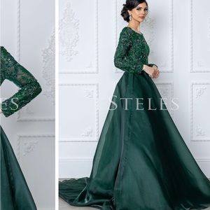 Green Evening Gown -Nikkah Dress (modest dress)